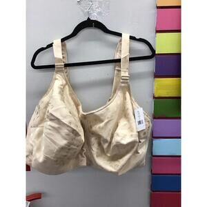 Elila women’s nude wire free support bra size 52L thick strap new from JCPenney